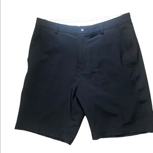 FJ FootJoy Black Flat Front 24201 Golf Shorts Quick Dry 36” Inseam 9.5” Dressy